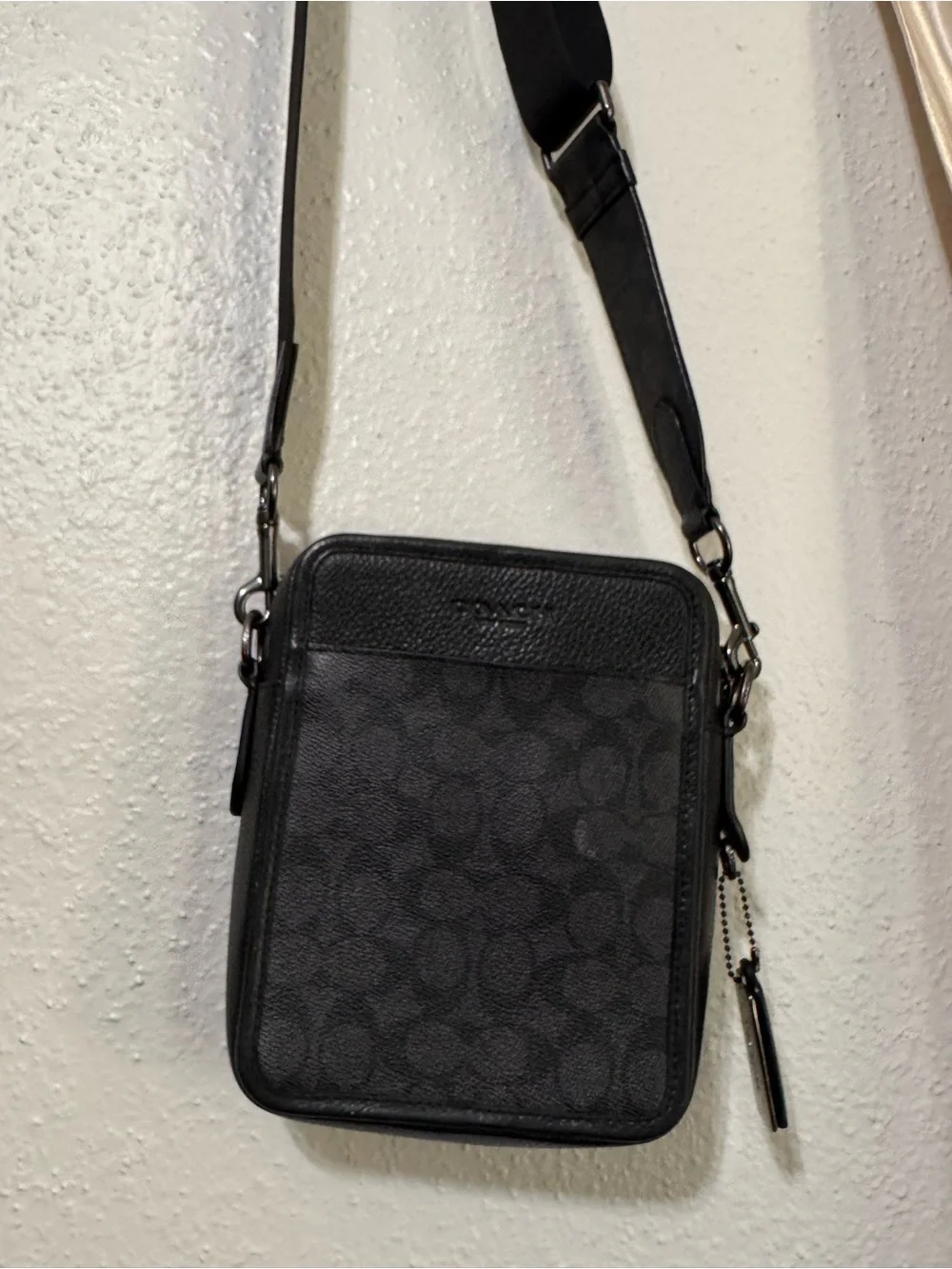 Coach Sullivan Black Signature Canvas Crossbody Bag